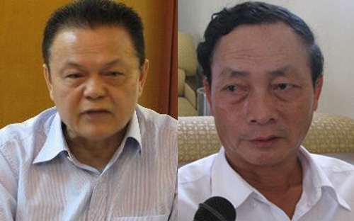 Ông Phạm Lê Thanh (bên trái) và ông Đào Văn Hưng.<br>