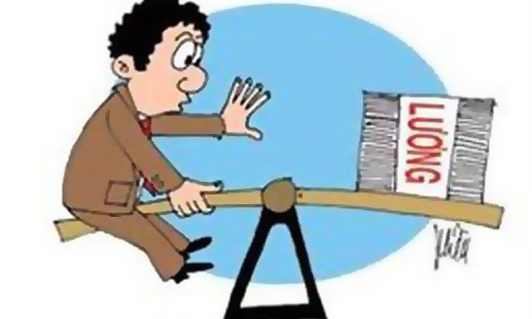 Điều tra xã hội về mức sống của người lao động cho thấy hiện nay lương 
tối thiểu chỉ đảm bảo được trên 60% nhu cầu sống tối thiểu - Minh họa: Khều.<br>