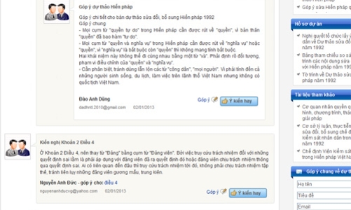 Dự thảo sửa Hiến pháp và bước tiến về quyền con người