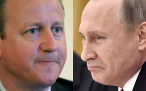 Thủ tướng Anh David Cameron (trái) và Tổng thống Nga Vladimir Putin (phải), hai trong số những nhà lãnh đạo bị ICIJ cho là có mối liên quan đến hoạt động che giấu tài sản ở nước ngoài - Ảnh: Reuters.<br>