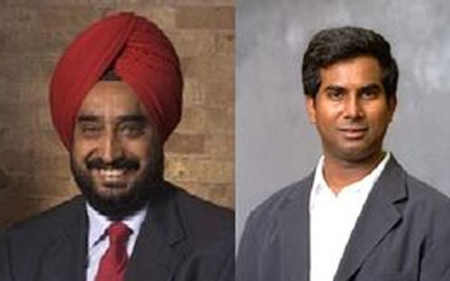 Hai kỹ sư gốc Ấn Gurindar Sohi (trái) và Terani Vijaykumar - Ảnh: WSJ.<br>