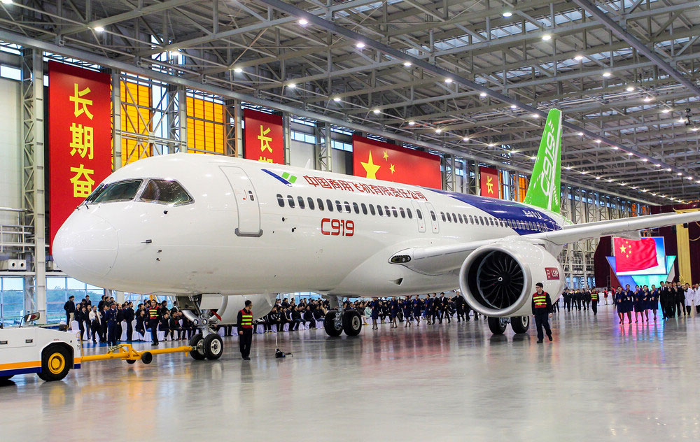 Máy bay chở khách C919 do Trung Quốc sản xuất.<br>