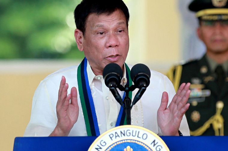 Tổng thống Philippines Rodrigo Duterte - Ảnh: AP/Bloomberg.<br>