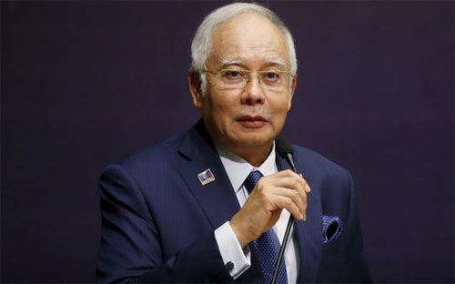 Thủ tướng Malaysia Najib Razak phát biểu về nguy cơ IS ngày 25/1 - Ảnh: Reuters.<br>