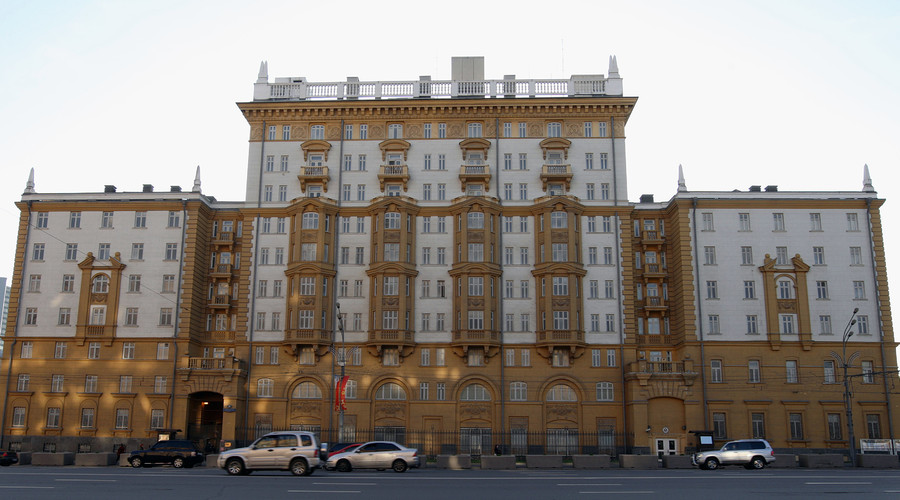 Tòa nhà đại sứ quán Mỹ ở Moscow - Ảnh: RT.<br>