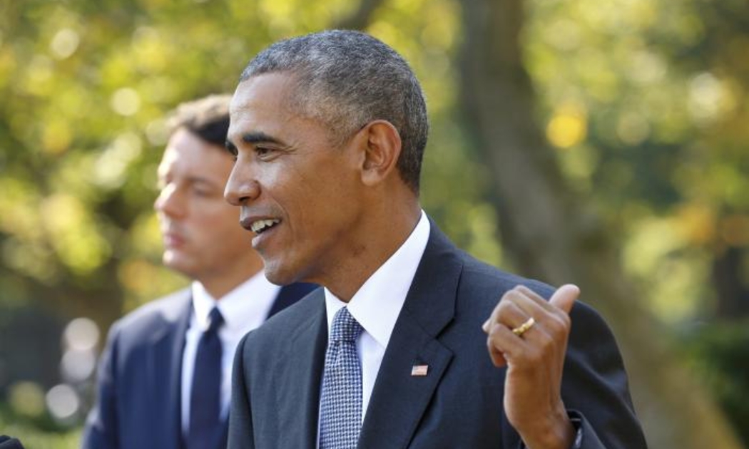 Tổng thống Mỹ Barack Obama phát biểu tại Vườn Hồng, Nhà Trắng ngày 18/10 - Ảnh: Reuters.