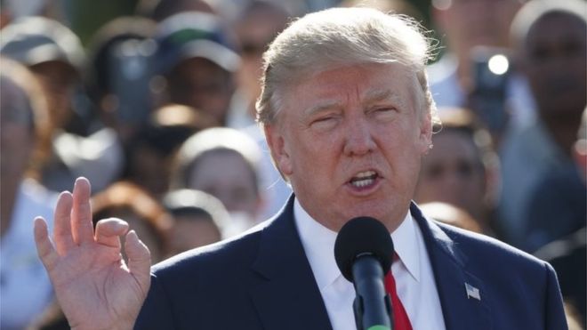 Ứng cử viên Tổng thống Mỹ Donald Trump - Ảnh: AP/BBC.<br>