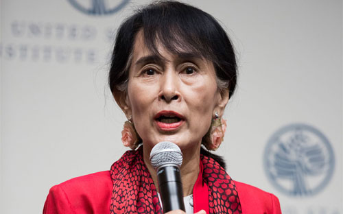 Chính trị gia Aung San Suu Kyi của Myanmar.<br>