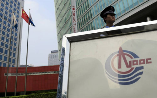 Bên ngoài trụ sở của CNOOC ở Bắc Kinh, Trung Quốc - Ảnh: Bloomberg/WSJ.<br>