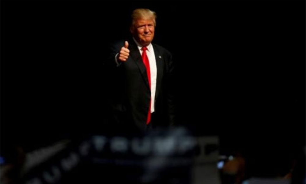 Ứng cử viên tổng thống Mỹ Donald Trump vận động tranh cử ở Eugene, Oregon hôm 6/5 - Ảnh: Reuters.