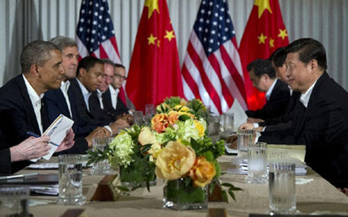 Tổng thống Mỹ Barack Obama và Chủ tịch Trung Quốc Tập Cận Bình đã có cuộc gặp thượng đỉnh không chính thức vào cuối tuần qua ở California - Ảnh: Reuters.<br>