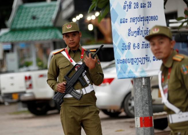 Thủ đô Vientiane của Lào tăng cường an ninh trước thềm hội nghị thượng đỉnh ASEAN, ngày 5/9 - Ảnh: Reuters.<br>