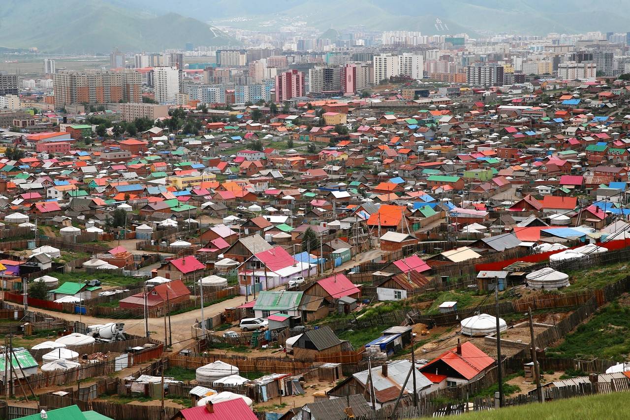 Một góc thủ đô Ulan Bator của Mông Cổ nhìn từ trên cao - Ảnh: EPA/WSJ.<br>