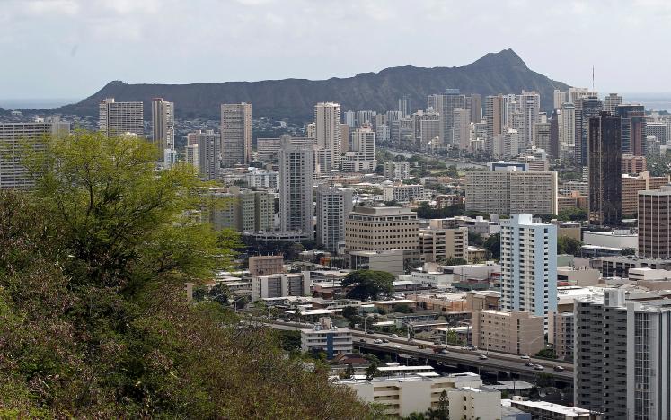 Thành phố Honolulu của Hawaii, tháng 11/2011 - Ảnh: Reuters.<br>