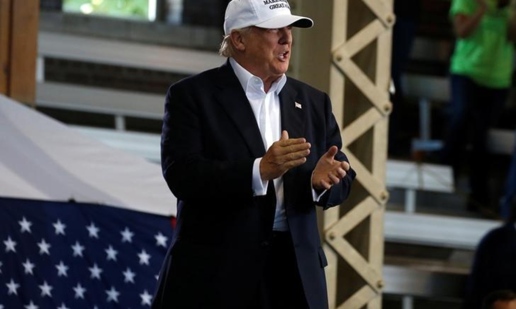 Ứng cử viên Tổng thống Mỹ Donald Trump phát biểu tại Des Moines, bang Iowa ngày 27/8 - Ảnh: Reuters.
