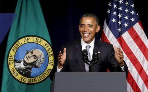 Tổng thống Mỹ Barack Obama phát biểu trong một sự kiện ở Washington ngày 9/110 - Ảnh: Reuters.<br>