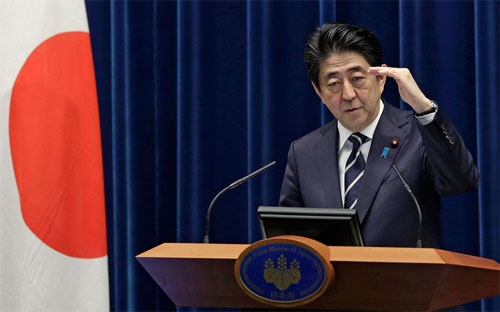 Thủ tướng Nhật Bản Shinzo Abe - Ảnh: Bloomberg.<br>