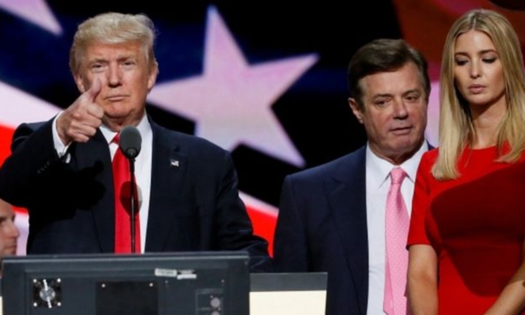 Ứng cử viên Tổng thống Mỹ Donald Trump cùng trợ lý Paul Manafort và con gái Ivanka Trump tại đại hội toàn quốc Đảng Cộng hoà hồi tháng 7 - Ảnh: Reuters/BBC.