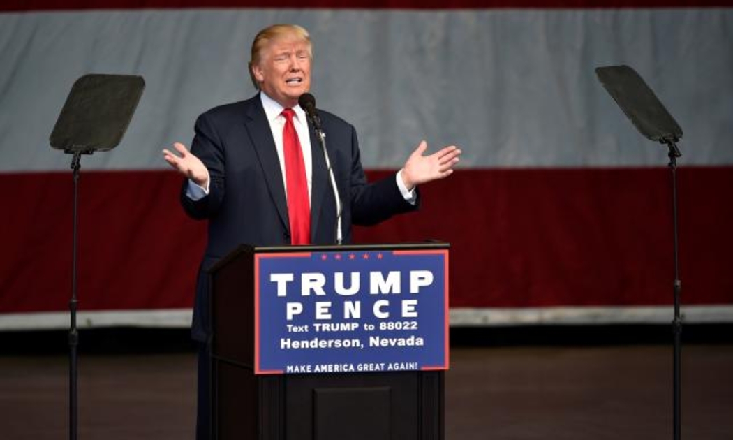 Ứng cử viên Tổng thống Mỹ Donald Trump phát biểu ở Nevada ngày 5/10 - Ảnh: Reuters.
