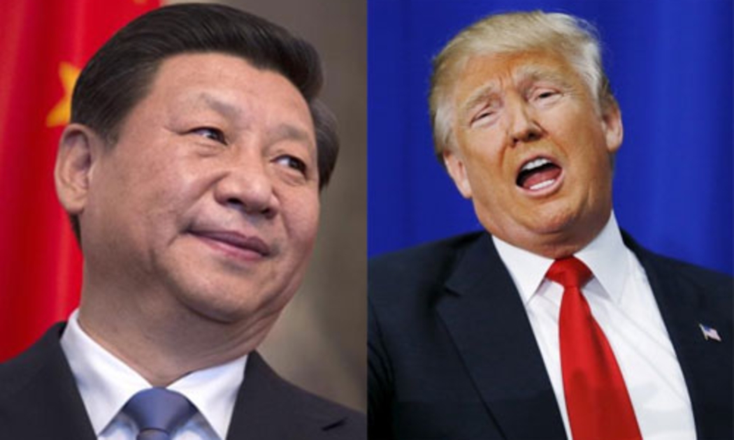 Chủ tịch Trung Quốc Tập Cận Bình (trái) và Tổng thống đắc cử của Mỹ Donald Trump.