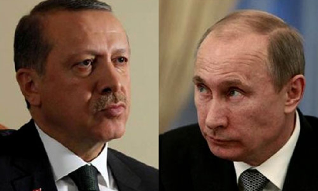 Tổng thống Thổ Nhĩ Kỳ Tayyip Erdogan (trái) và Tổng thống Nga Vladimir Putin.