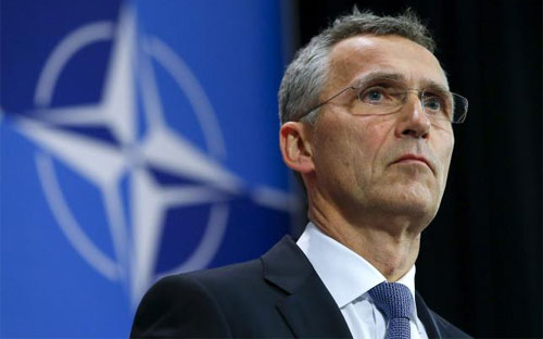 Tổng thư ký NATO Jons Stoltenberg - Ảnh: Reuters.<br>