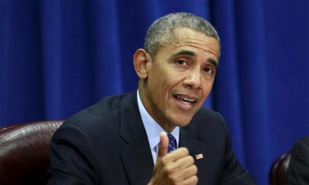 Tổng thống Mỹ Barack Obama phát biểu tại một cuộc
gặp với các chủ trang trại và doanh nghiệp nước này tại trụ sở Bộ Nông nghiệp Mỹ ngày
6/10 - Ảnh: Reuters.<br>