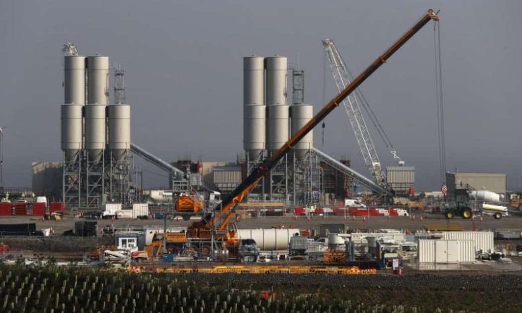 Khu vực xây dựng nhà máy điện hạt nhân Hinkley Point C ngày 14/9/2016 - Ảnh: Reuters.