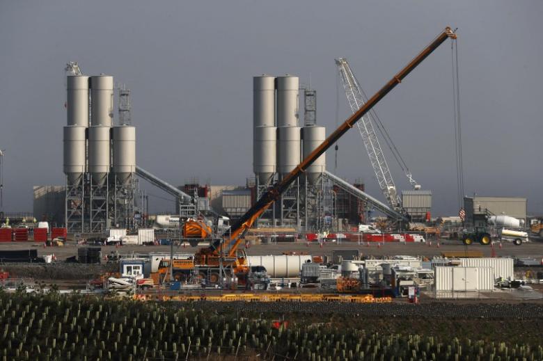 Khu vực xây dựng nhà máy điện hạt nhân Hinkley Point C ngày 14/9/2016 - Ảnh: Reuters.<br>