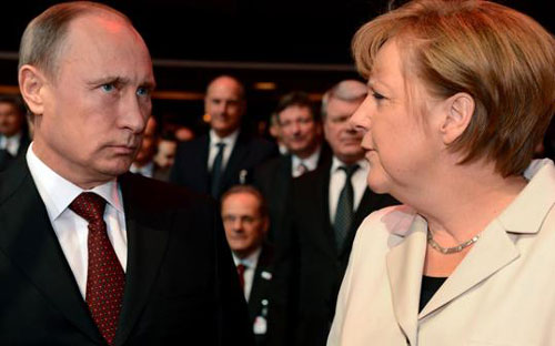 Tổng thống Nga Vladimir Putin đang có mặt tại hội chợ thương mại ở Hannover của Đức - Ảnh: RT. <br>