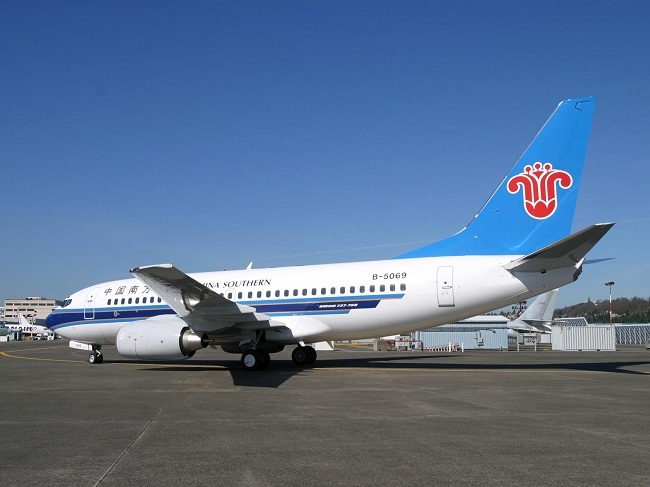 Một máy bay của hãng hàng không Trung Quốc China Southern Airlines.<br>