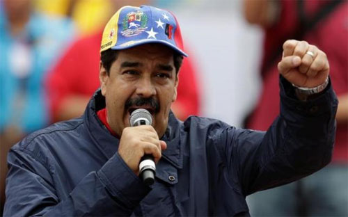 Tổng thống Venezuela Nicolas Maduro phát biểu trong một sự kiện nhân ngày Quốc tế Lao động 1/5/2016 ở Caracas - Ảnh: Reuters.