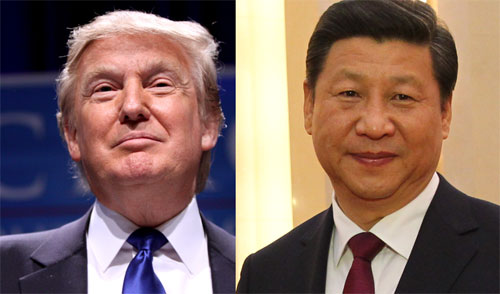 Tổng thống Mỹ Donald Trump (trái) và Chủ tịch Trung Quốc Tập Cận Bình.