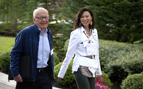 Vợ chồng tỷ phú Murdoch khi còn bên nhau - Ảnh: Bloomberg.<br>