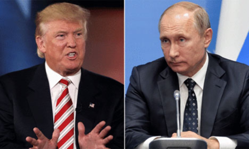 Ứng cử viên Tổng thống Mỹ Donald Trump (trái) và Tổng thống Nga Vladimir Putin - Ảnh: AP/BBC.