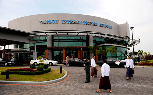 Sân bay quốc tế Myanmar hiện nay của Yangoon.<br>