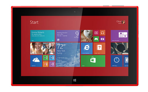 Chiếc máy tính bảng Lumia 2520 có màn hình 10 inch và chạy hệ điều hành 
Windows RT, một phiên bản đặc biệt của hệ điều hành Windows 8 chỉ dành 
riêng cho các thiết bị với bộ xử lý của hãng ARM - Ảnh: Nokia.<br>