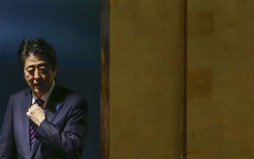 Thủ tướng Nhật Bản Shinzo Abe tại kỳ họp Đại hội đồng Liên hiệp quốc tại New York, Mỹ trong tuần trước - Ảnh: Reuters.<br>