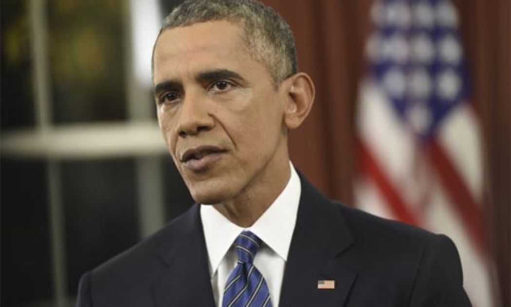 Tổng thống Mỹ Barack Obama phát biểu tại Phòng Bầu Dục, Nhà Trắng ngày 6/12 - Ảnh: Reuters.