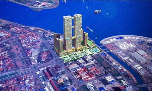 Trung Quốc sắp xây tháp đôi cao nhất thế giới ở Campuchia