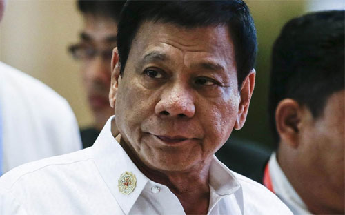 Tổng thống Philippines Rodrigo Duterte.<br>