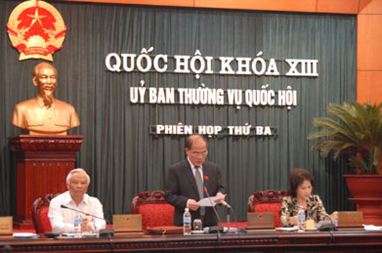 Phiên họp thứ ba của Ủy ban Thường vụ Quốc hội.