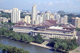 Một góc thủ đô Bình Nhưỡng của Triều Tiên.