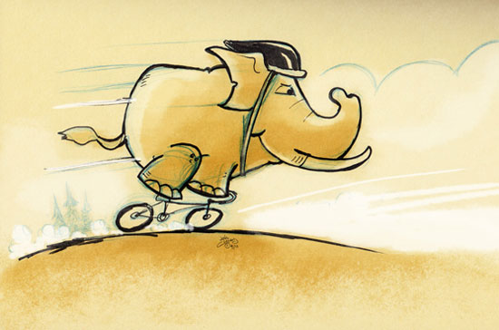 Nhiều người cho rằng, kinh tế Trung Quốc giống như một con voi đang ngồi trên chiếc xe đạp.