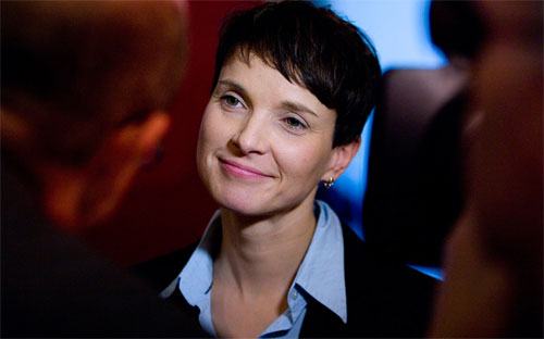 Bà Frauke Petry, thủ lĩnh đảng AfD của Đức - Ảnh: The Sun/Getty.<br>