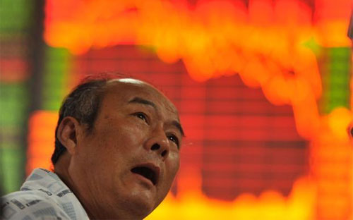 Phiên giảm hôm nay gần như xóa hết thành quả phục hồi 10% của Shanghai Composite Index kể từ mức đáy của tháng 1.