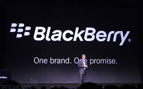 CEO Heins cũng cho biết, hãng công nghệ sẽ thay đổi mã giao dịch chứng khoán
 từ RIMM trước đây sang BBRY trên sàn giao dịch chứng khoán Nasdaq của 
Mỹ <i>- Ảnh: Engadget</i>. 