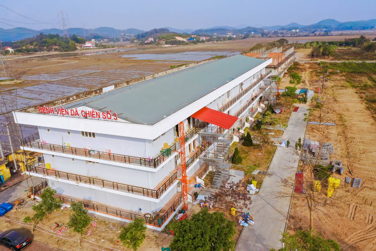 Bệnh viện dã chiến số 3 tại tỉnh Hải Dương.