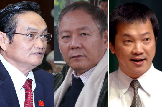 Từ trái sang: TS. Trần Du Lịch, TS. Trần Văn và TS. Mai Hữu Tín.