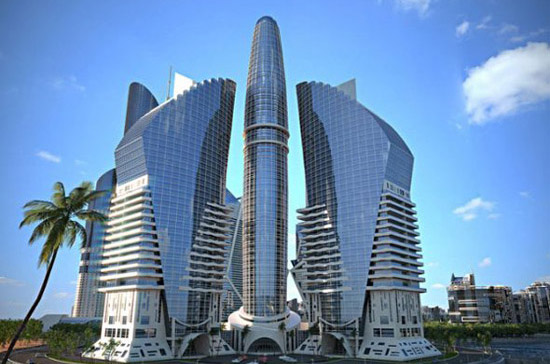 Tháp này sẽ được xây dựng trên một quần đảo nhân tạo mang tên Khazar - Ảnh: News.az/BI.